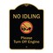 Signmission Designer Series-No Idling Please Turn Off Engine With Graphic, 24" x 18", BG-1824-9829 A-DES-BG-1824-9829 - alternate 1